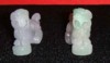 Unqiue light-purple pair of jade lions